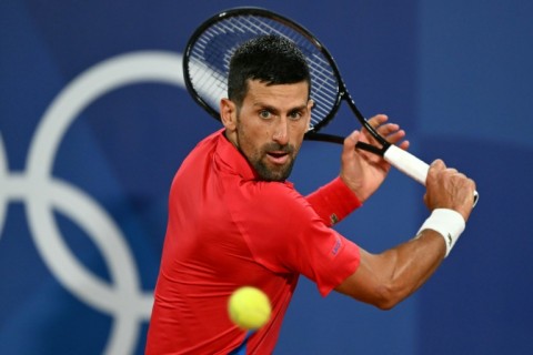 Easy afternoon: Novak Djokovic on his way to victory against Australia's Matthew Ebden 