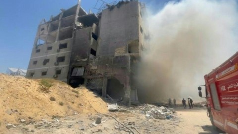 Aftermath of Israeli strike on Gaza City