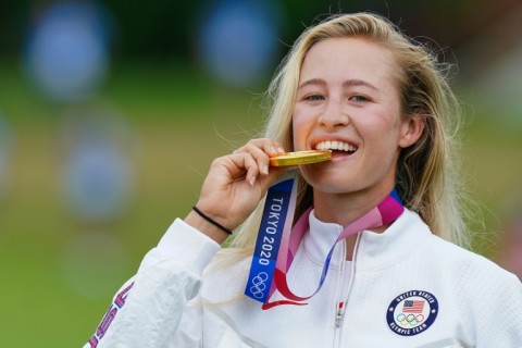 Nelly Korda starts her bid for a second straight Olympic gold