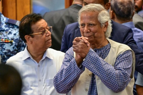 Yunus called for the restoration of order after weeks of violence that left at least 455 people dead