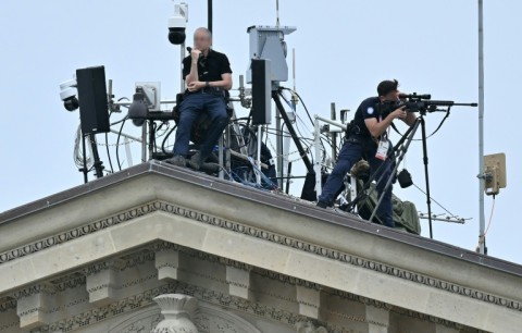 Snipers watched over the high-risk opening ceremony 