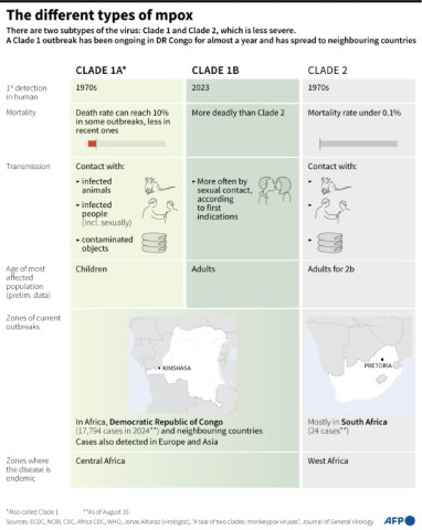 The different types of mpox 