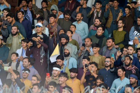 Women were not allowed to watch the match at Kabul Cricket Stadium