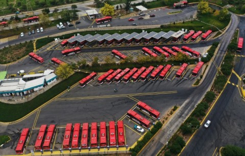 More than 2,000 Chinese electric buses operate in the Chilean capital, Santiago 