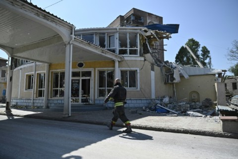 A team working for the Reuters news agency were hit by a missile in their hotel in the eastern Ukrainian city of Kramatorsk