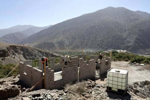 Concrete is being widely used in Tiniskt and other villages, rather than traditional building materials like clay and stone