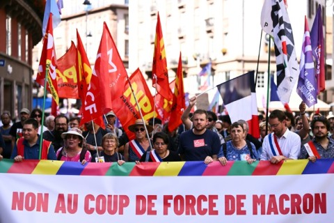 Thousands of left-wing demonstrators took to the streets across France to protest against the nomination of the centre-right Michel Barnier as prime minister and denounce President Emmanuel Macron's "power grab"