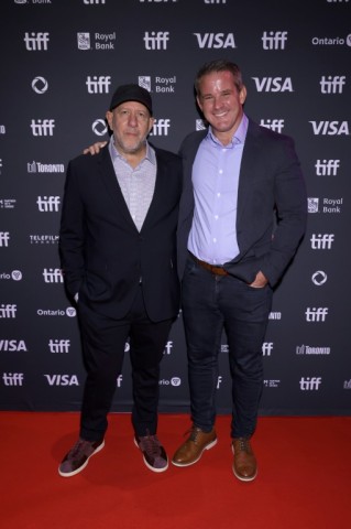 Director Steve Pink and former US congressman Adam Kinzinger attend the premiere of 'The Last Republican' at the Toronto International Film Festival