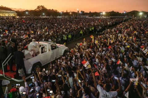 Some 600,000 people in East Timor turned up for mass with the pope