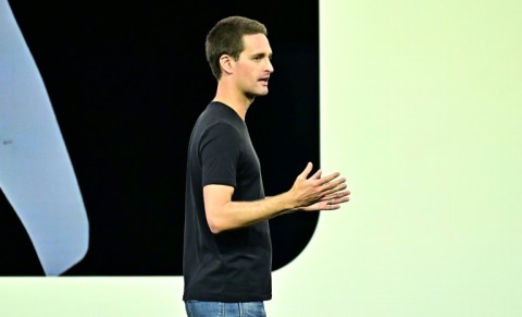 Snap boss Evan Spiegel speaks at the group's annual conference on September 17, 2024 in Santa Monica, California 