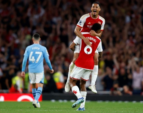 Arsenal's defensive duo William Saliba and Gabriel Magalhaes shut out Manchester City twice last season