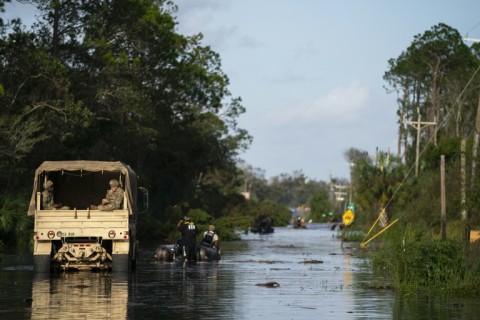 Roads, homes and businesses were inundated after Helene made landfall near the Florida state capital Tallahassee