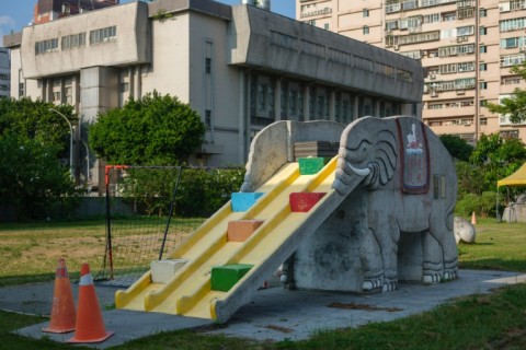 The number of elephant slides has dwindled since Taiwan tightened playground safety regulations