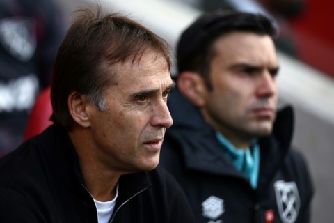 Julen Lopetegui (left) has lost his first three home Premier League games as West Ham manager