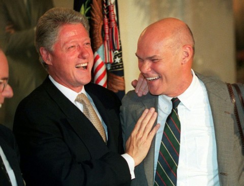 Veteran strategist James Carville (R) steered Bill Clinton to the White House with a campaign best remembered for his pithy motto: it's 
'the economy, stupid'