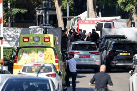 Security forces and emergency services swarmed the street leading to Israeli Prime Minister Benjamin Netanyahu's residence in Caesarea after a drone attack