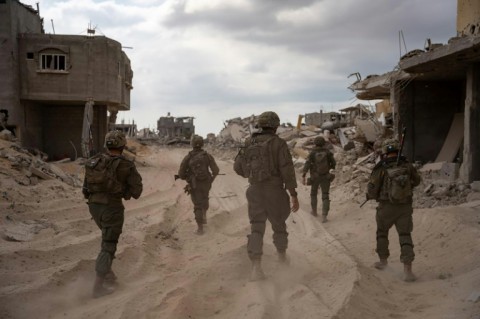 Israeli troops in the Rafah area of Gaza