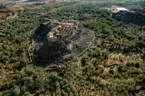 Archaeologists have discovered the remains of an ancient town hidden underneath the walled oasis of Khaybar in Saudia Arabia