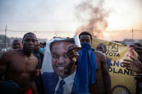 Protesters demonstrated earlier this month after an announcement that the ruling Frelimo party had won elections  