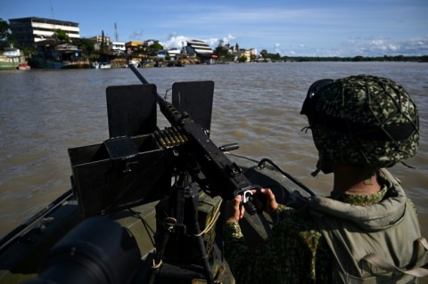 Marines patrol the Atrato river