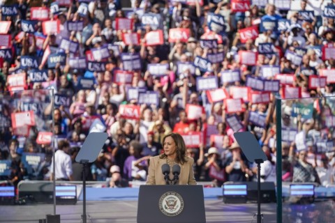 Women are a key electorate for Kamala Harris, who if elected would make history as the first female US president