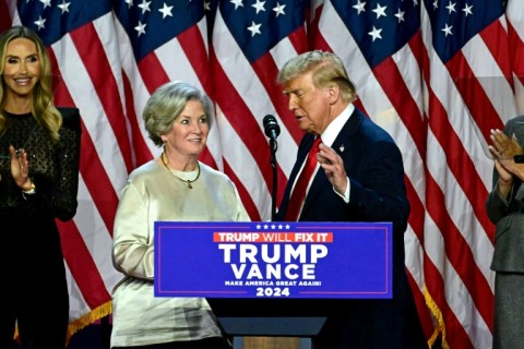 President-elect Donald Trump called Susie Wiles up on stage for his victory speech early on Wednesday