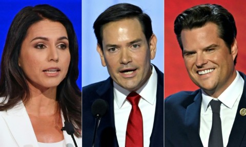 Donald Trump's cabinet nominees include (from left) former congresswoman Tulsi Gabbard, US Senator Marco Rubio and former congressman Matt Gaetz