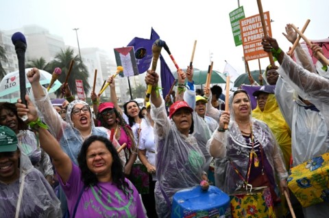 The pro-Palestinian protest in Rio aims to send a message to G20 leaders gathering for a summit on Monday