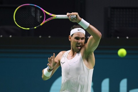 Spain's Rafael Nadal trains ahead of the Davis Cup finals in Malaga, where he will retire from professional tennis