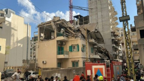 Aftermath of Israeli strike in central Beirut