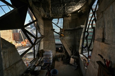 The hand-built concrete tower has been compared to the animated Studio Ghibli movie "Howl's Moving Castle"