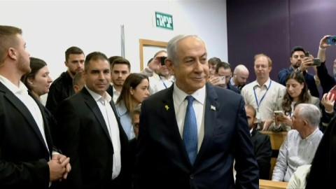 Israeli PM Netanyahu arrives in court to testify in corruption trial