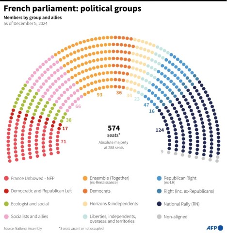 French parliament: political groups