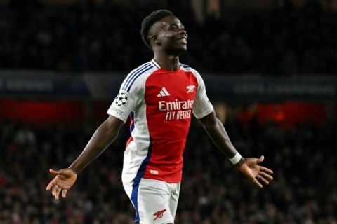 Bukayo Saka netted twice in Arsenal's comfortable win against Monaco