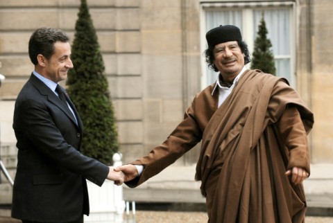 Sarkozy hosted Kadhafi at the Elysee in 2007