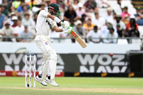 Pakistan captain Shan Masood led from the front with an unbeaten 102 after his tema followed on in the second Test against South Africa 