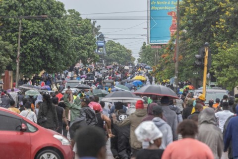 Supporters thronged the streets of Maputo to welcome him home from self-exile