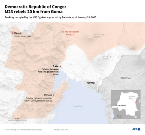 Democratic Republic of Congo: M23 rebels 20 km from Goma