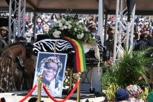 Prince Mangosuthu Buthelezi's coffin. GCIS