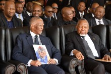 Former presidents Thabo Mbeki and Kgalema Motlanthe at the funeral of Prince Mangosuthu Buthelezi. GCIS