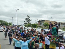 World champions, the Springboks have landed in East London, Eastern Cape where they will conclude their World Cup trophy tour.