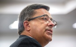 File: Former Steinhoff of retail group CEO Markus Jooste on September 5, 2018 in the South African Parliament before the Parliamentary committee on finance, public accounts, trade and industry and public administration of Cape Town.