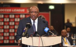 PSL chairman Dr Irvin Khoza addresses the media.