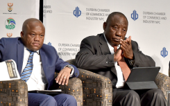 President Cyril Ramaphosa and KwaZulu Natal Premier Sihle Zikalala.