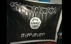 Police confiscated a black Isis flag among other illegal objects at a smallholding in Vaal, South of Johannesburg.