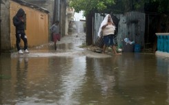 A flooded street in Nagua, Dominican Republic, on September 19, 2022