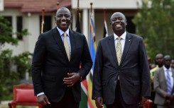 Kenyan President William Ruto (left) is pictured with his deputy Rigathi Gachagua in September 