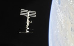 The International Space Station photographed from a Soyuz spacecraft in November 2018