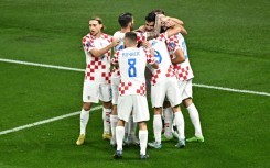 Croatia celebrate Josko Gvardiol's opening goal against Morocco in the World Cup third place play-off