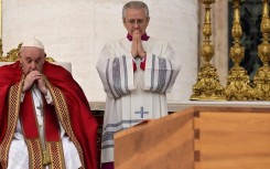 For the first time in modern history, the proceedings were led by a sitting pope, Francis, who delivered the homily in Italian as part of a multi-lingual service with a Latin mass